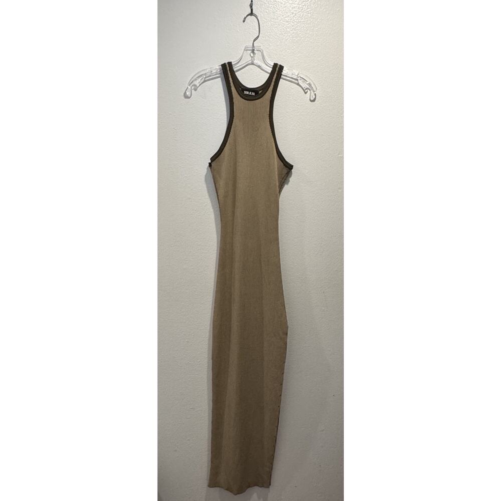 SEROYA Dress Women’s Size Medium Sofie Knit‎ Ribbed Bodycon Slit Sexy